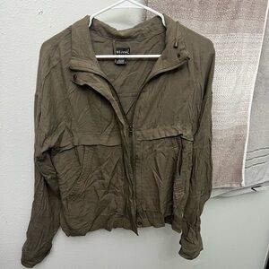 navy green light jacket